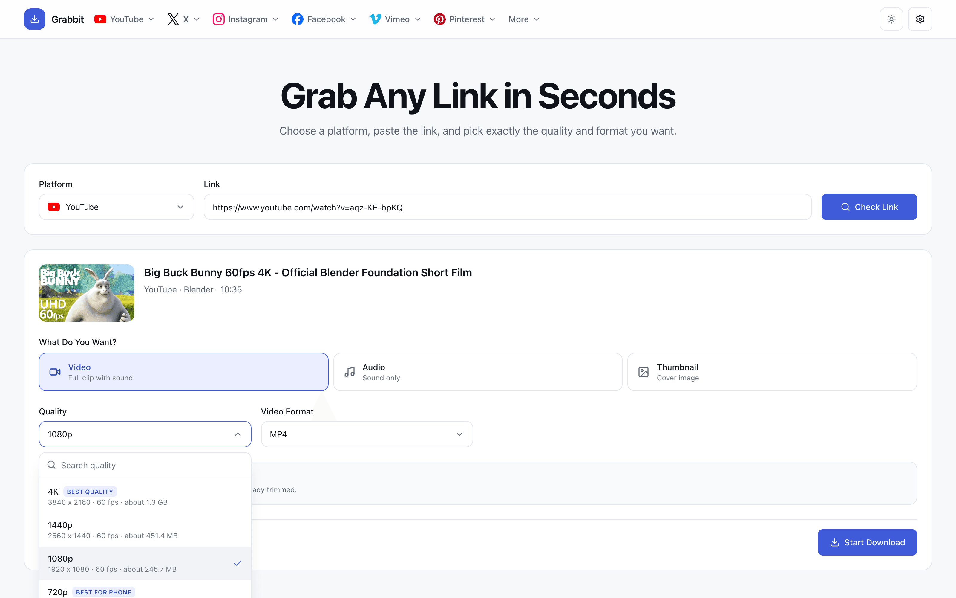 Grabbit screenshot
